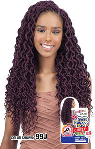 Freetress 2X Soft Curly Faux Loc 18", Synthetic Braids