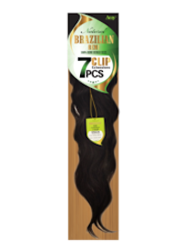Natural Brazilian Remi Clip in 7 Pieces 18", Remi Human Hair