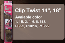 Clip-It  Twist Curl 18", 100% Human Hair