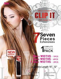 Clip-It Straight 14", 100% Human Hair
