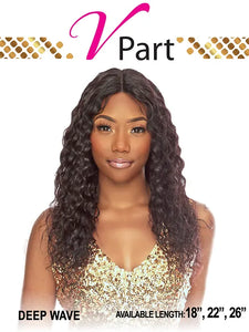 Indu Gold Wig V-Part Deep Wave18"