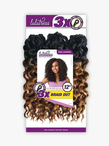 Lulutress 3x braid out 12″