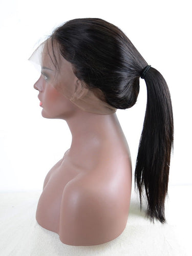 Mannequin Head 100% Human Hair Alicia Black Medium 16-18