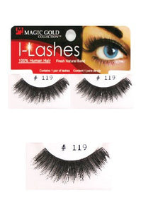 I-Lashes 100% Human Hair Eyelashes #119 Black