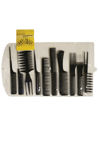 Magic Gold 10pcs Comb Set (Black)