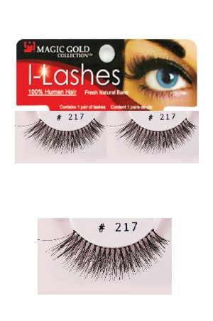 I-Lashes 100% Human Hair Eyelashes  #217 Black