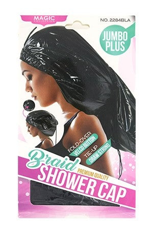 Shower Cap - Braid Jumbo Black