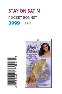 Stay on Satin Pocket Bonnet Assorted