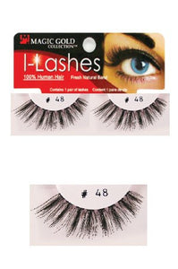 I-Lashes 100% Human Hair Eyelashes  #48 Black