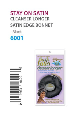 Stay on Satin Cleaner Longer Satin Edge Bonnet Black