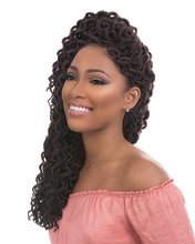 Faux Locks Curly (Pack of Three) 18", Synthetic Braid