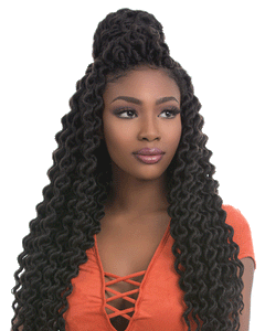 Faux Locks Curly (Pack of Three) 18", Synthetic Braid