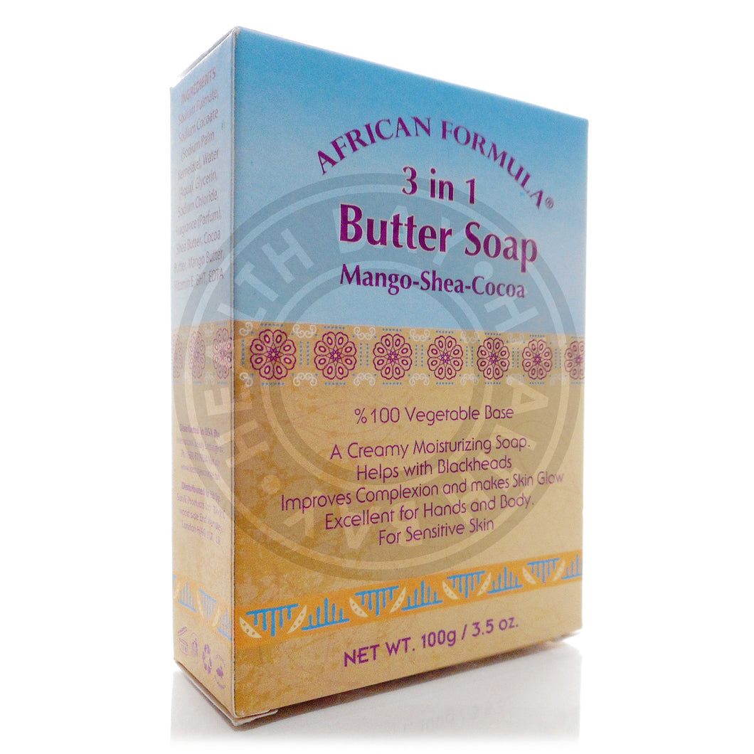 African Formula 3in1 Butter Soap Mango, Shea, Cocoa  3.5 oz / 100g