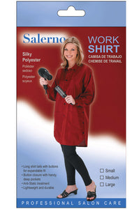 Salerno Work Shirt - Silky Polyester (S) Black