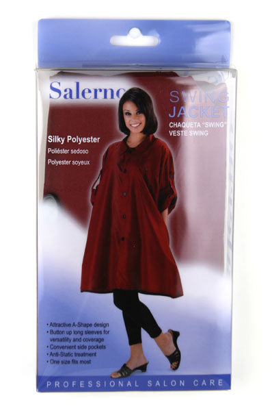 Salerno Swing Jacket - Silky Polyester Burgundy
