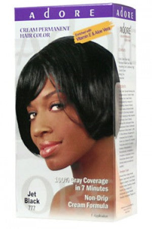 Adore Cream Permanent Hair Color #777 Jet Black