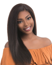 Natural Straight 22" 100% FULL HAND­TIED LACE WIG, Virgin Brazilian Wig