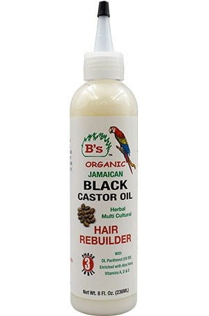 B's Organic Jamaican Black Castor Oil Hair Rebuilder 8oz