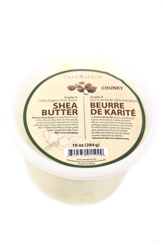 Grade A 100% Organic Pure White Shea Butter Chunky 10oz