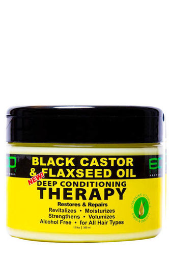 Eco Deep Conditioning Therapy Black Castor &Flaxseed Oil 8oz