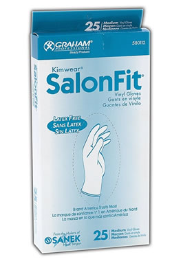 Salon Fit Vinyl Gloves  #Large