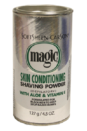 Magic Shaving Powder 4.5oz Aloe & Vitamin E  Silver, For Men
