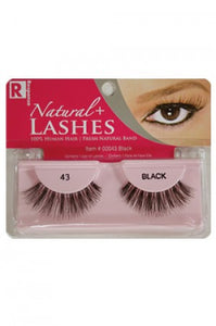 Response 100% Human Hair Eyelashes  #43 Black