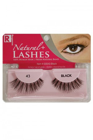 Response 100% Human Hair Eyelashes  #43 Black