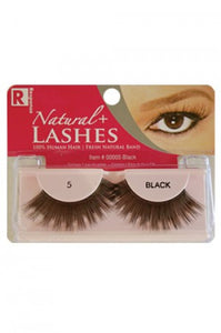 Response 100% Human Hair Eyelashes  #5 Black