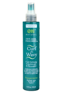 Organic Natural Curl & Wavy Peppermint Conditioner & Detangler 8oz