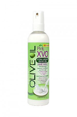 Pink XVO Olive Oil Leave-In Conditioning Hair Milk 8oz