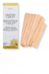 GiGi Natural Muslin Epilating Strips & Applicators Combo