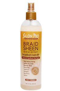 Salon Pro Brazilian Keratin Braid Sheen Spray 12oz
