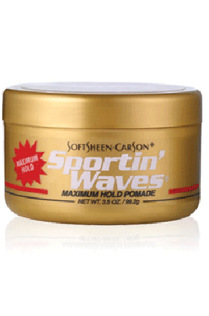 Sportin' Waves Maximum Hold Gel Pomade -3.5oz, For Men