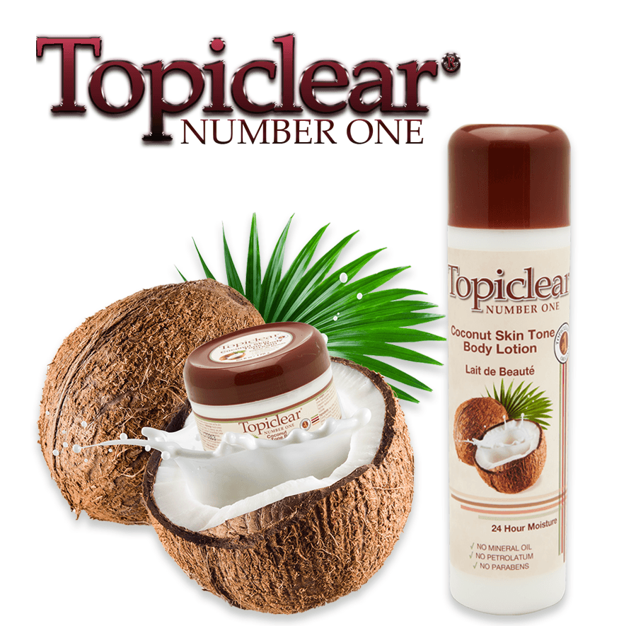 Topiclear Number One Coconut Skin Tone Body Lotion 16.8 oz / 500ml