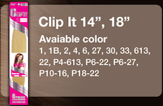 Clip-It Straight 14", 100% Human Hair