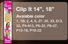 Clip-It Straight 18", 100% Human Hair