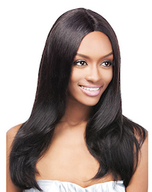 Simply Lace Front Wig Brazilian Natural Straight, 100% Remi Hair Wig