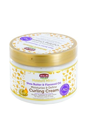 African Pride Moisturize Miracle Shea Butter & Flaxseed Curl Cream12oz