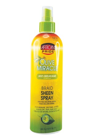 African Pride Olive Miracle Braid Sheen Spray 12oz