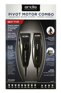 Andis Pivot Motor Clipper/Trimmer Combo-Black