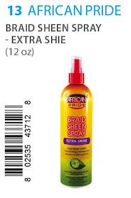 African Pride Braid Spray - Extra Shine 12oz