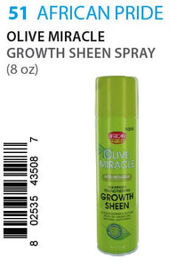 African Pride Olive Miracle Growth Sheen Spray 8oz