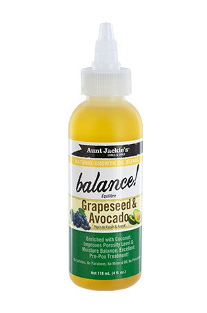 Aunt Jackie's Natural Growth Oil-Grapeseed & Avocado 4oz