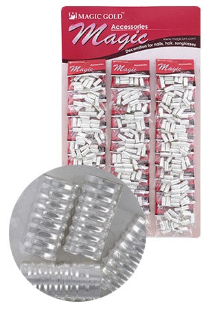 Silver Hair & Nail Ring Large Bead pk of 10 pieces