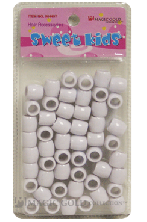 Plastic Bead Meduim White