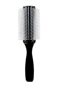 LIZ 9 Row Silicone Style Brush Black White Bristle