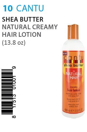 Cantu Shea Butter Natural Creamy Hair Lotion 12 Oz