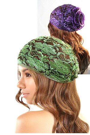 Fashion Net Cap Color with Flower Shape