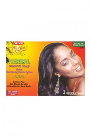 Hawaiian Silky Herbal No Lye Relaxer Kit (1Appl) -Regular